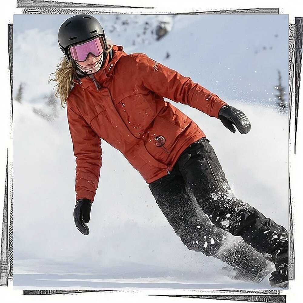 Sessions Ridge Series Recco Insulated Snowboard Jacket In Red / Orange (M)
